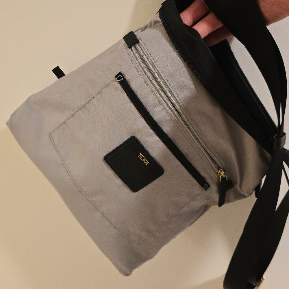 Tumi Voyageur Canton Nylon Crossbody Bag In Black / Gold - Picture 13 of 14